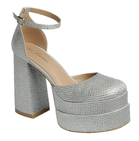 Diosa Platform Rhinestone Heels
