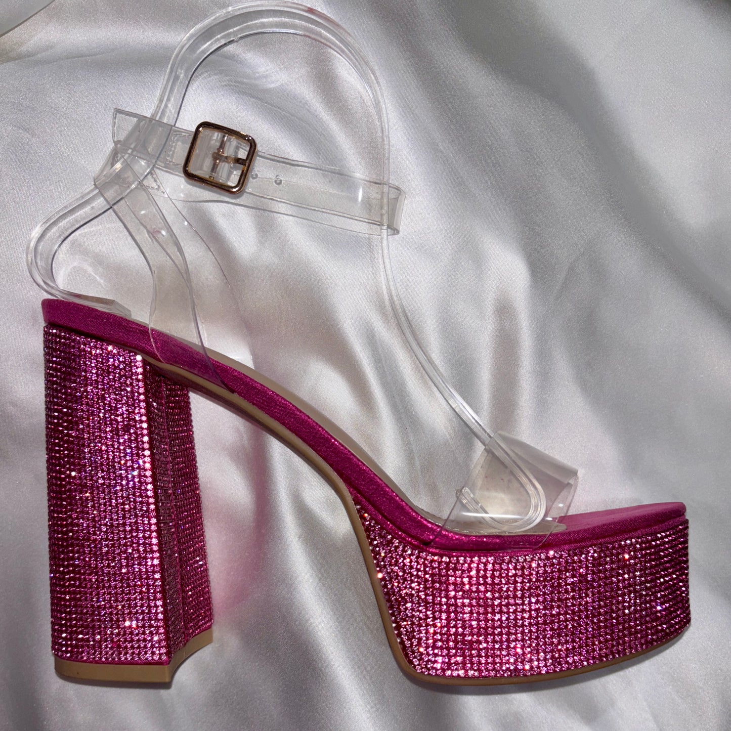 Jasmine Rhinestone Platform Heels
