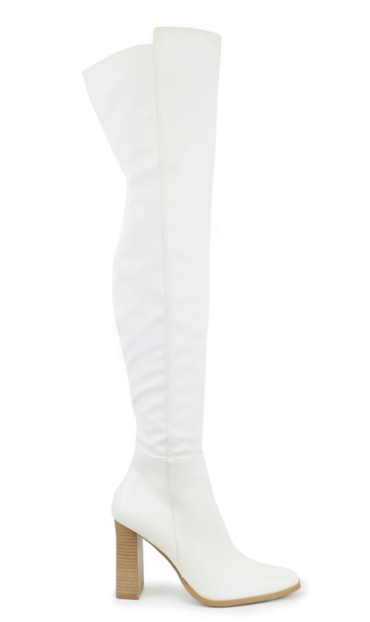 Karen White Over the Knee High Heel Boots (SIZE UP HALF SIZE)