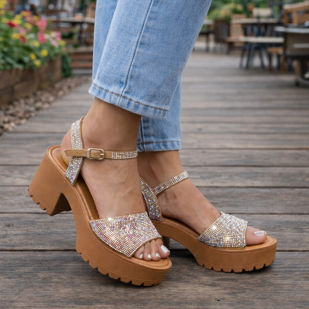 Karina Platform Heeled Sandals
