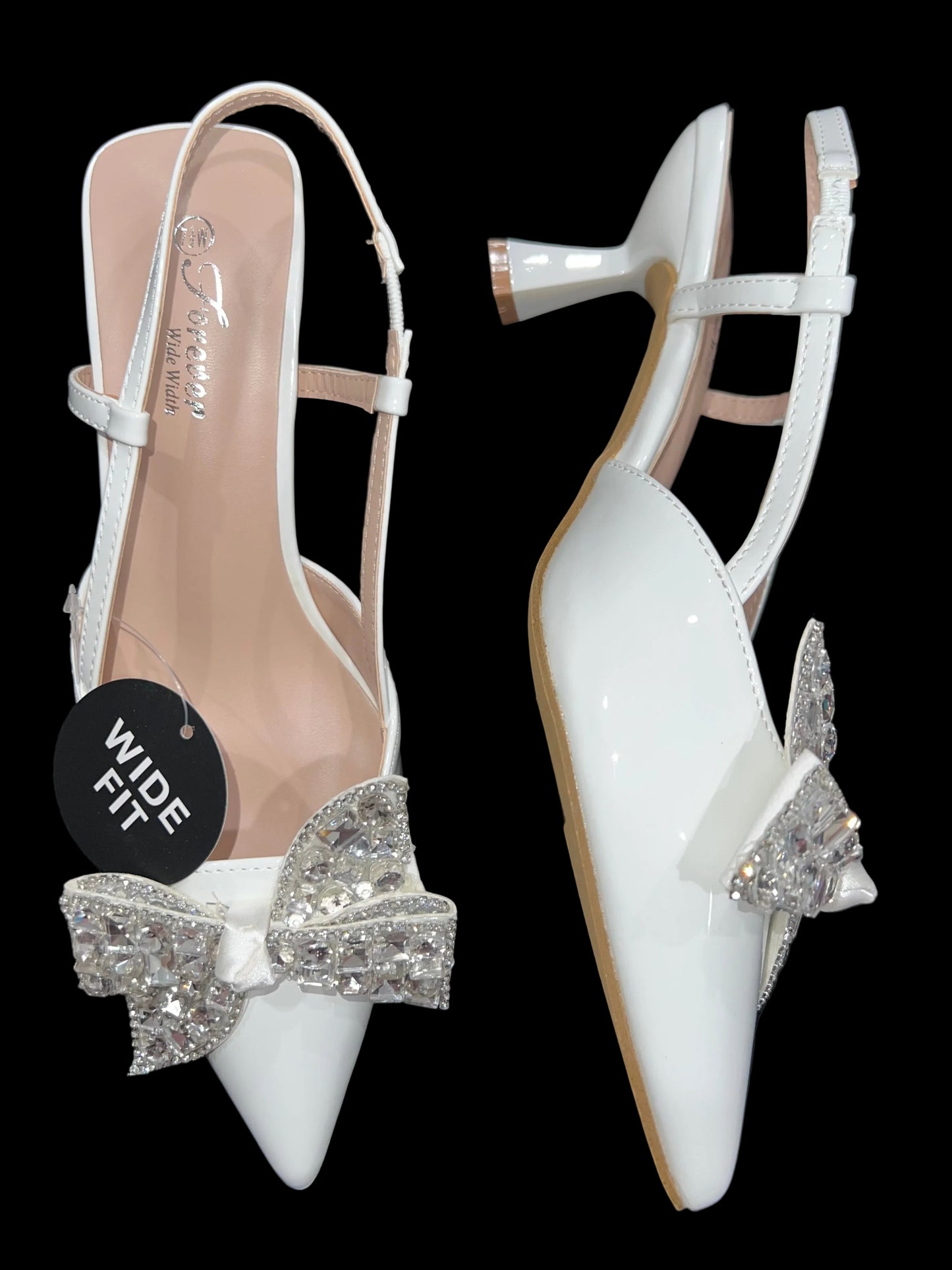 Aurora WIDE-FIT Embellished Bow Kitten Heels