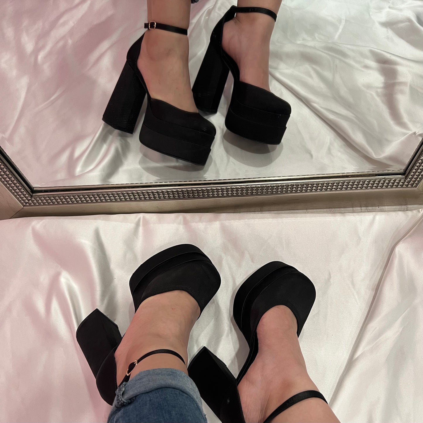 Violeta- Platform Chunky High Heel [SIZE DOWN HALF SIZE]