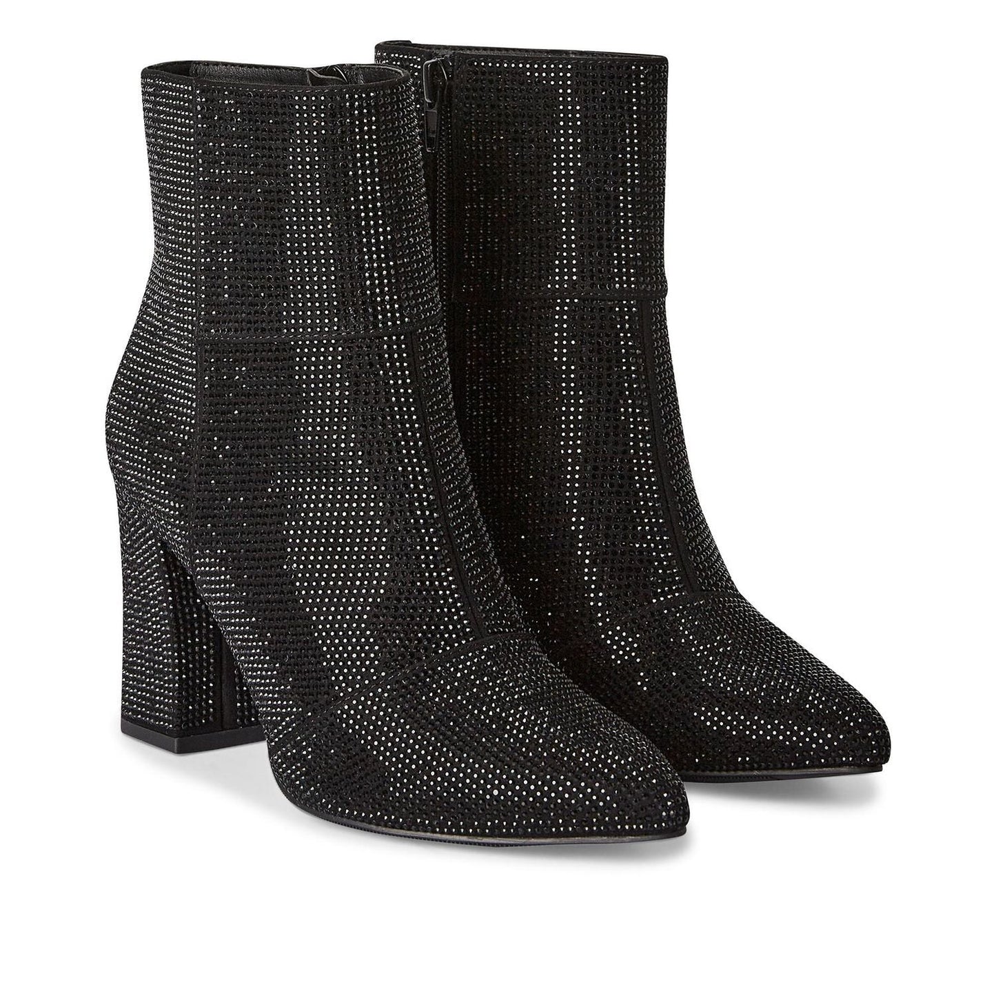 Iceberg Rhinestone Chunky High Heel Boot