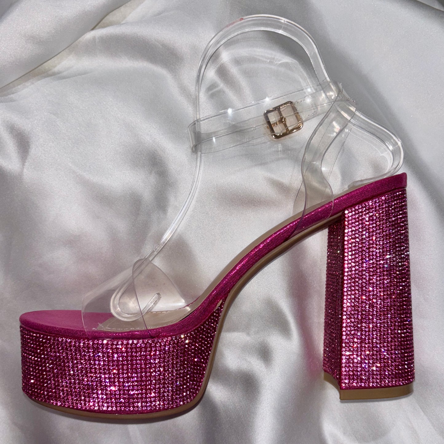 Jasmine Rhinestone Platform Heels