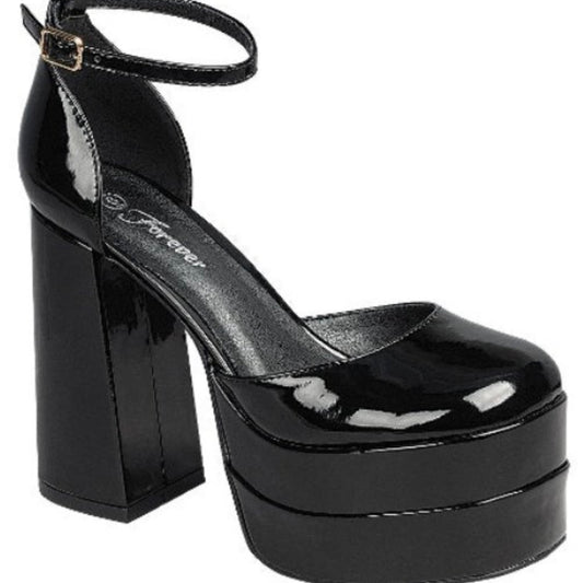 Violeta- Platform Chunky High Heel Dress Heel (5 Colors), (Wide-Friendly)