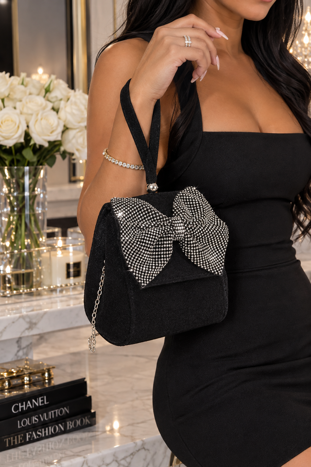 The Bella Bow Rhinestone Bag