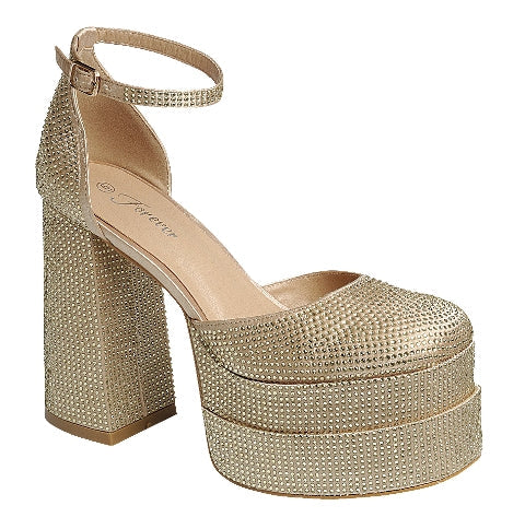 Diosa Platform Rhinestone Heels