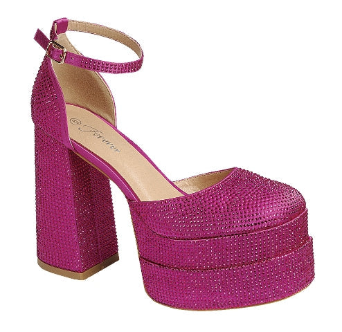 Diosa Platform Rhinestone Heels