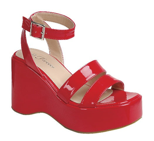 Luna[SIZE DOWN HALF SIZE] Wedge Platform High Heel Dressy Sandal