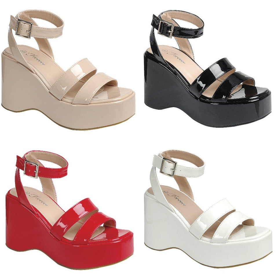 Luna[SIZE DOWN HALF SIZE] Wedge Platform High Heel Dressy Sandal